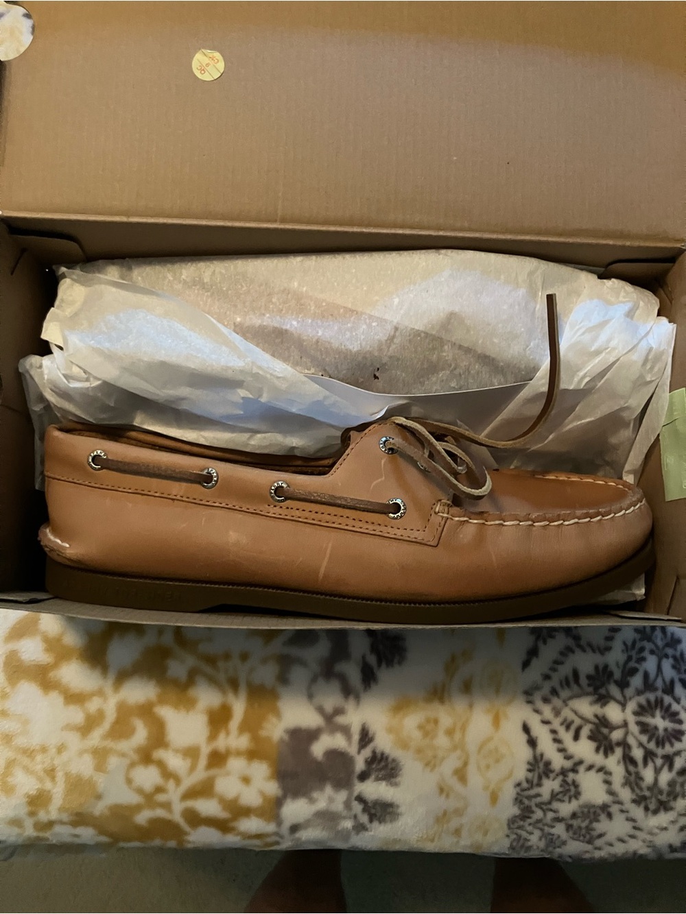 Sperry Cognac Leather Boat Shoes